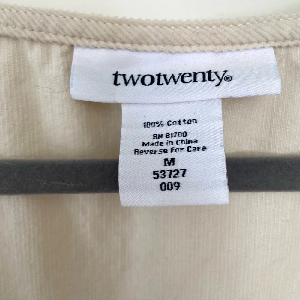 Vtg Two Twenty Jumper Overall Dress Size M Corduroy Cottagecore Prairie Country - Picture 5 of 11